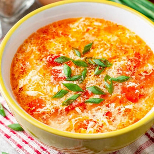 canh cà chua trứng